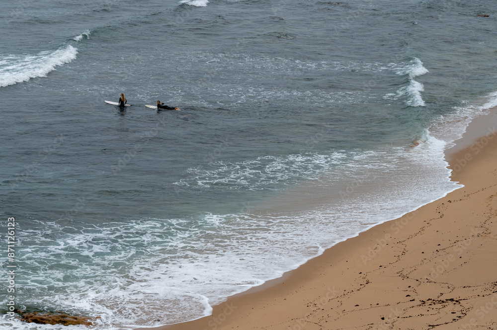 two surfer at ericeira portugal