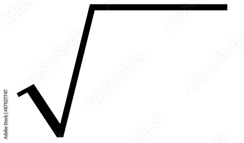 Square root icon, math symbol, line style. mathematics formula, science equal calculation. pictogram analysis for web and mobile app logo. vector illustration design on white background