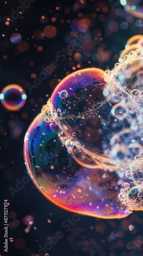 Joyful Bubble Bursting in the Sunlight: A Captivating Moment