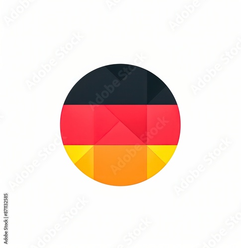 Free Download A colorful design of a German flag with a yellow and orange border - GFXLoad
