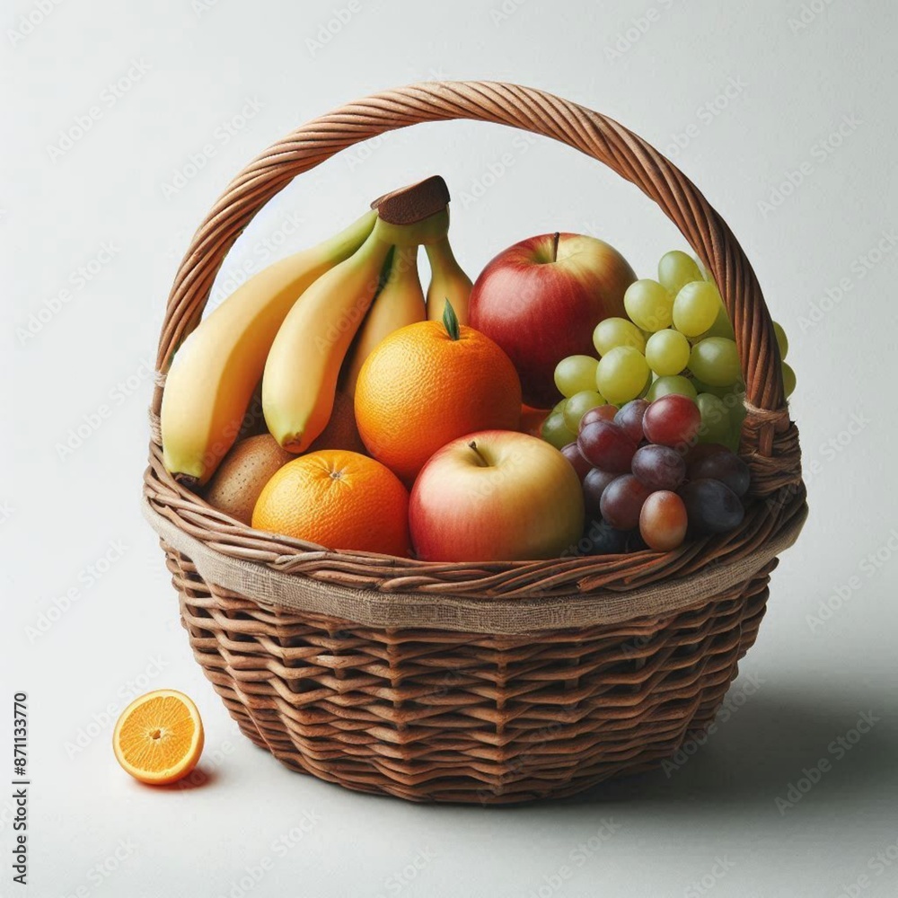 basket with fruits basket with fruits