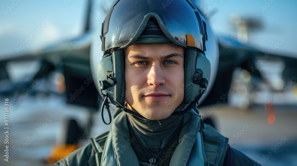 Heroic Air Force Pilot and Powerful Fighter Jet Heroic Air Force Pilot and Powerful Fighter Jet