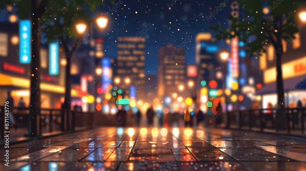 City scene, anime. City scene, anime.