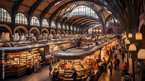 The historic Les Halles market in Lyon