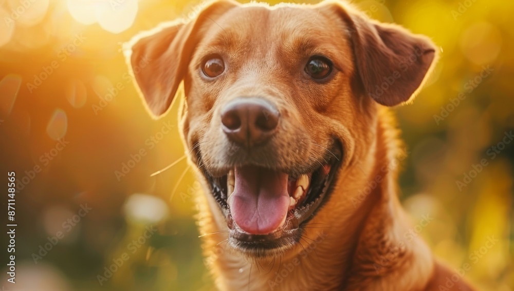 A dog's tongue sticking out in the heat. Hottest summer record temperature concept A dog's tongue sticking out in the heat. Hottest summer record temperature concept