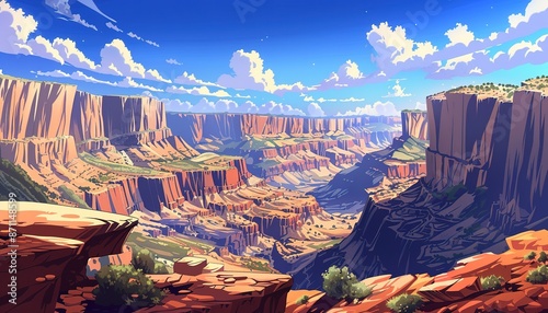 Canyons style, cartoon