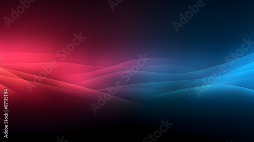 Black background with color gradient lights, highlighting an abstract blue and red grain gradation texture.