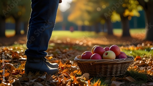 bodegon natural realista de frutas manzanas y uvas.