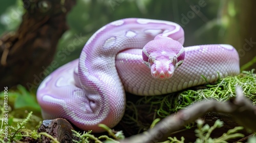 Ball python with lavender albinism photo
