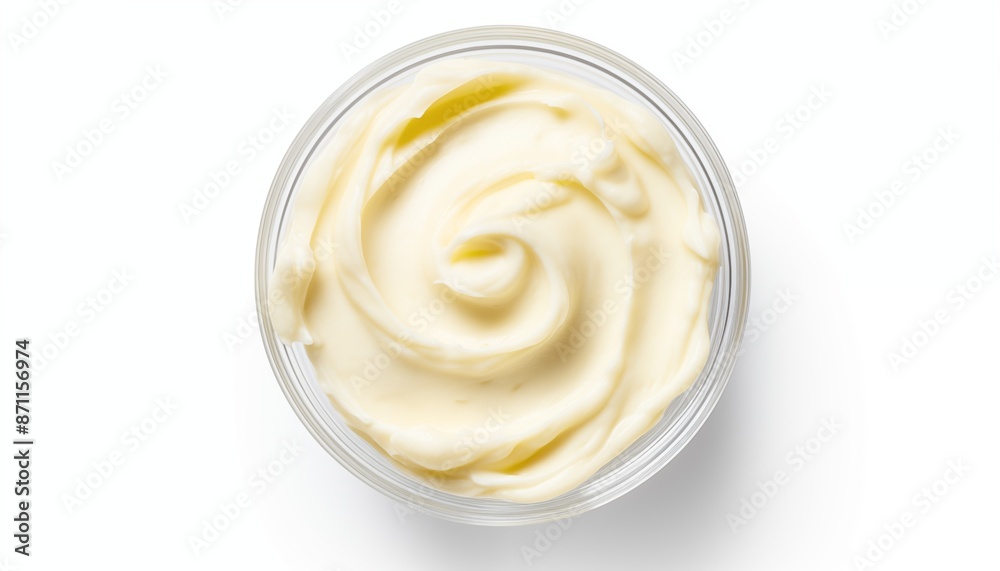 bowl, jar of cream bowl, jar of cream
