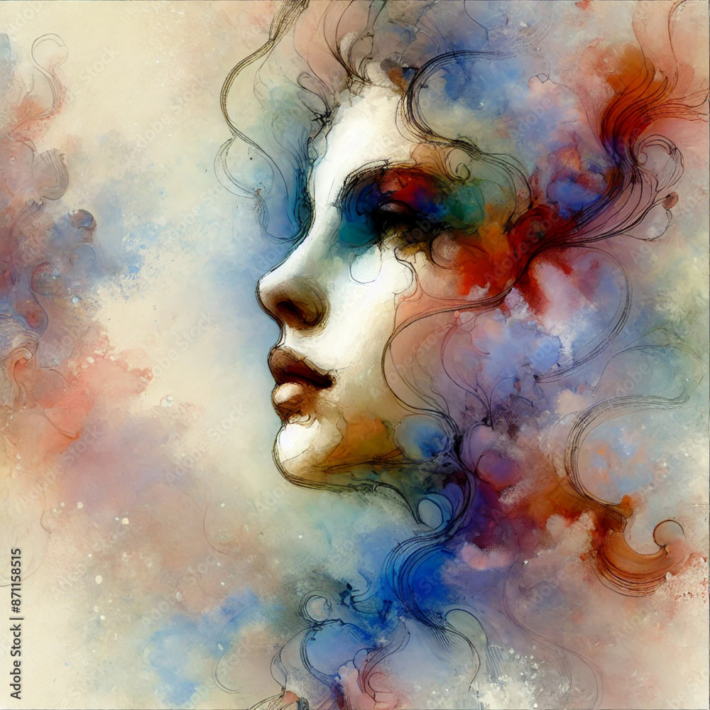 Abstract Portrait Paintings - Stunning High-Quality Illustrations Abstract Portrait Paintings - Stunning High-Quality Illustrations