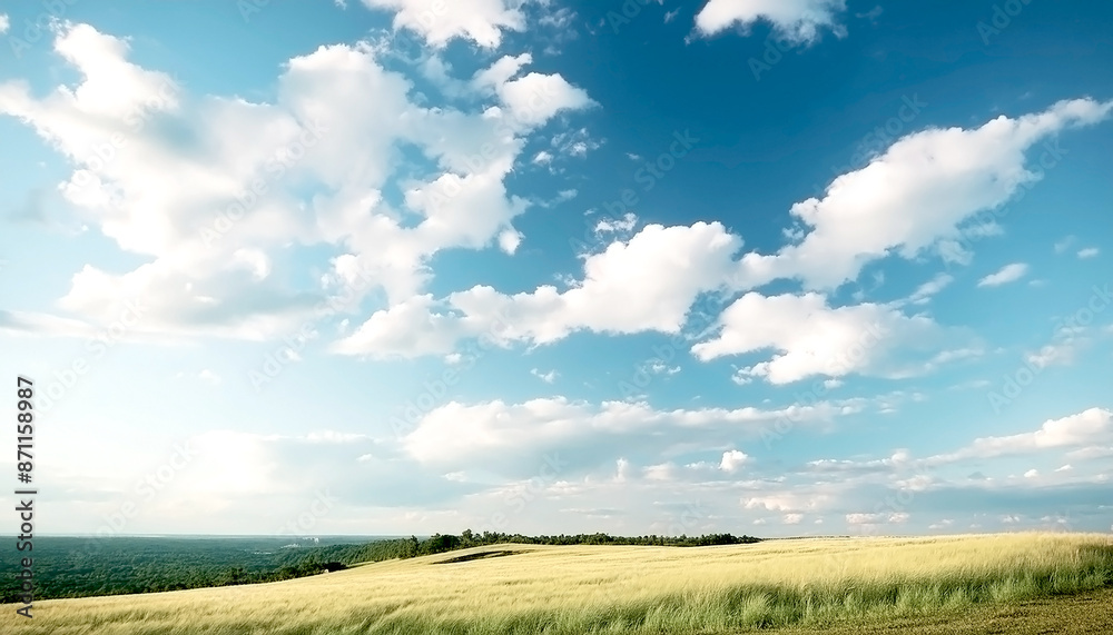 青空と緑の広がる風景