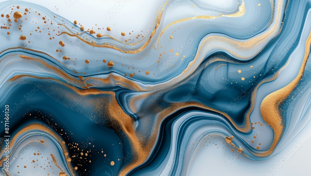 A blue and gold swirl with gold specks, backdrop A blue and gold swirl with gold specks, backdrop