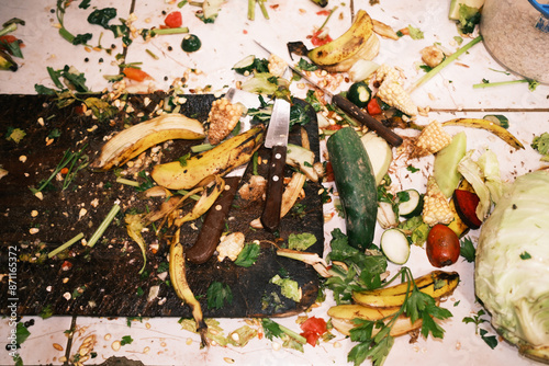 messy and chaotic kitchen