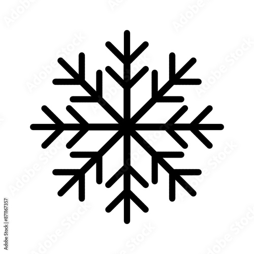 Snowflake icon with a simple and modern design with a Christmas theme