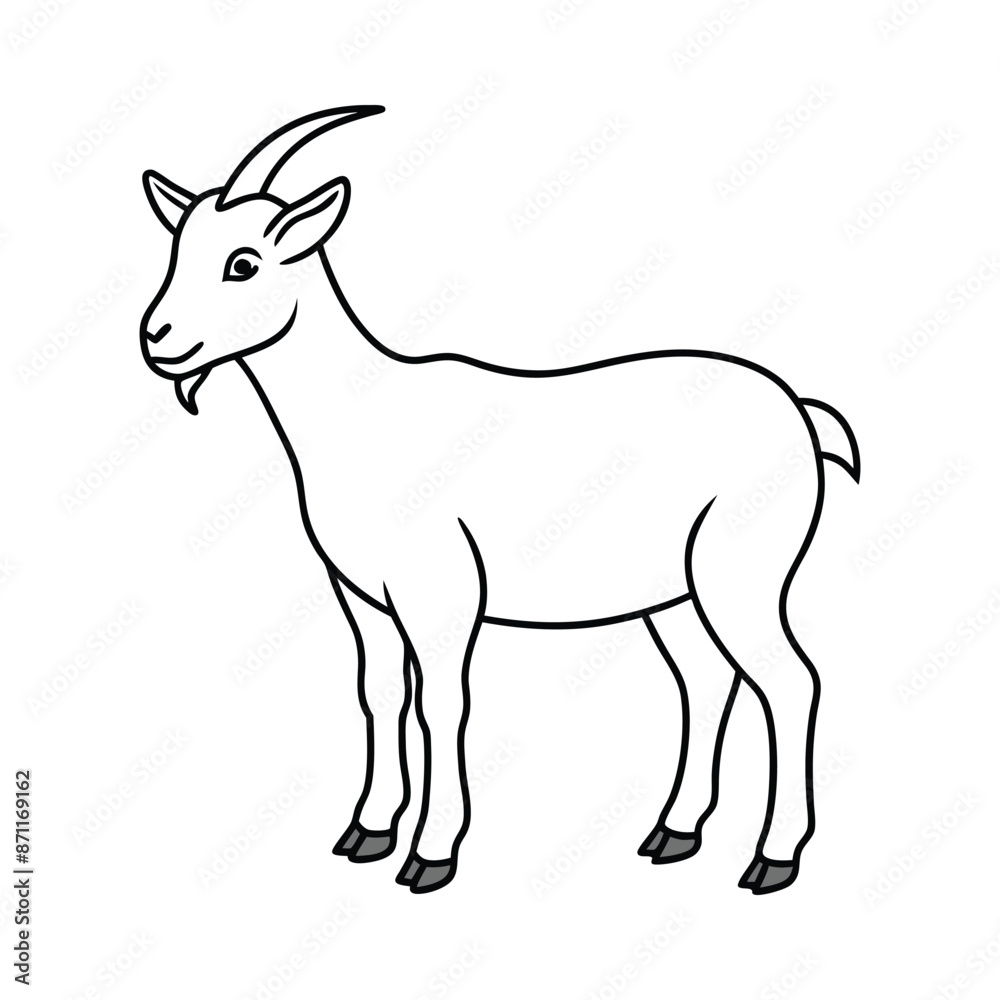 Fototapeta premium silhouette of a goat