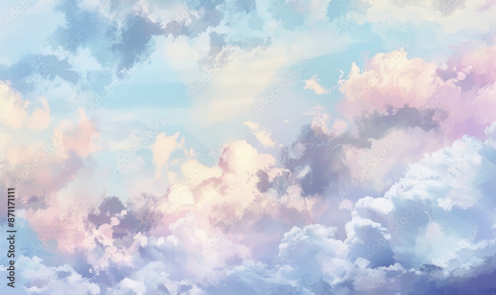 Pastel Sky: A Beautiful Blend of Soft Colors in the Clouds, Soft Hues of the Sky: A Pastel Palette Pastel Sky: A Beautiful Blend of Soft Colors in the Clouds, Soft Hues of the Sky: A Pastel Palette