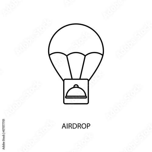 airdrop concept line icon. Simple element illustration. airdrop concept outline symbol design.