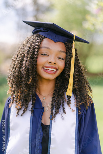 portrait of smiling college graduate 