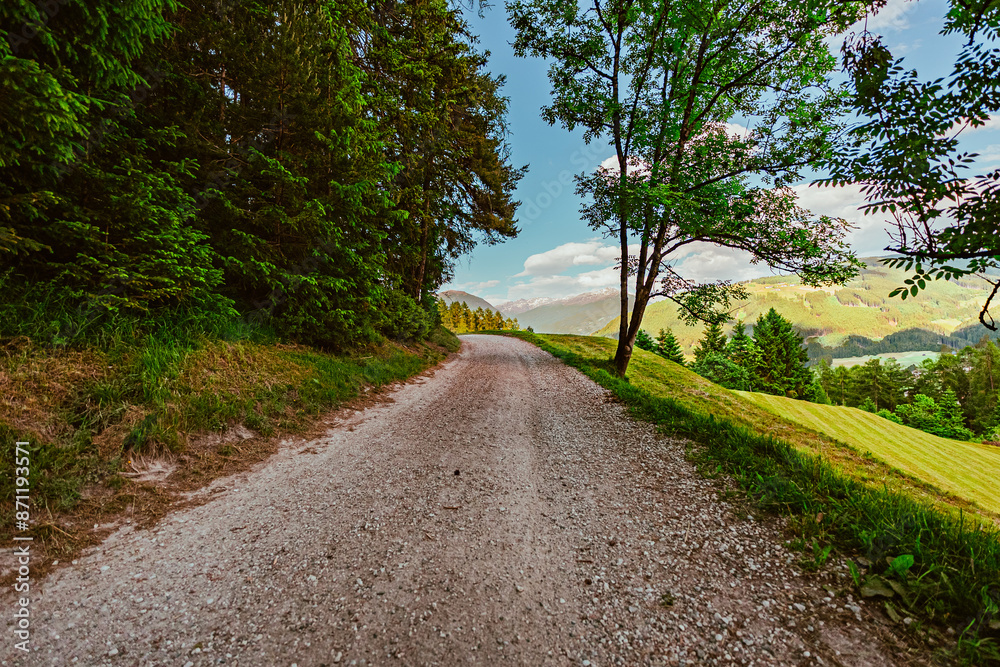Stony Hiking Trail in the Mountain Landscape Stony Hiking Trail in the Mountain Landscape