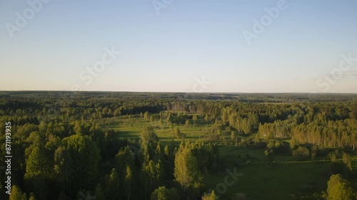 beautiful nature at the beginning of summer at the moment of evening sunset. 4k video of excellent quality, unique material for design and creation of works