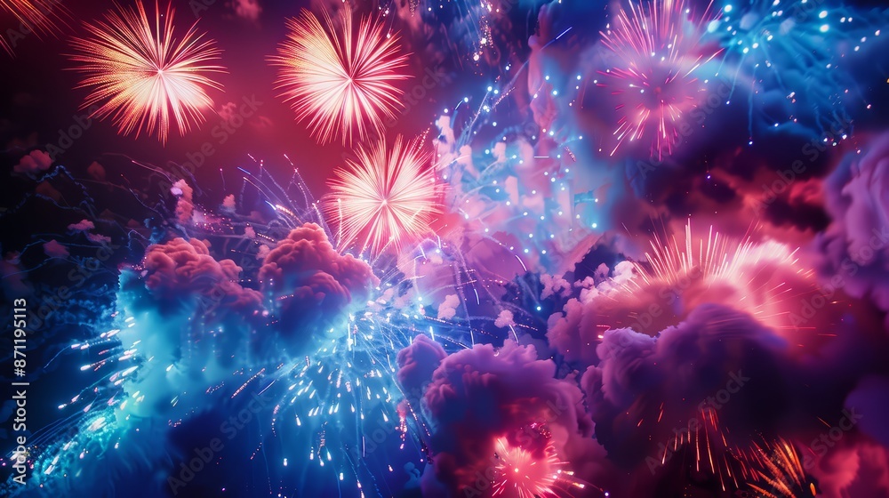 A fireworks competition with synchronized displays choreographed to music A fireworks competition with synchronized displays choreographed to music