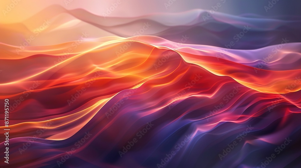 Obraz premium Flowing Light and Shadow Waves - Abstract Background for Website Headers and Promotional Banners