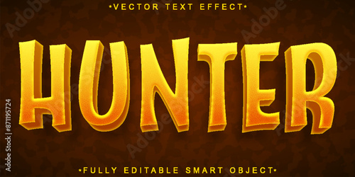 Orange Hunter Vector Fully Editable Smart Object Text Effect