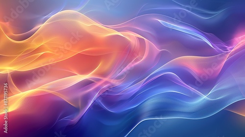 Wallpaper Mural Illuminated Essence: Abstract Waves of Light and Shadow Torontodigital.ca