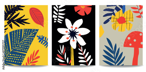 Diseño de plantilla de portadas de flores moderna, para presentaciones, revistas, volantes, informes anuales, carteles y tarjetas de visita.