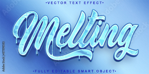 Cartoon Fluid Melt Vector Fully Editable Smart Object Text Effect
