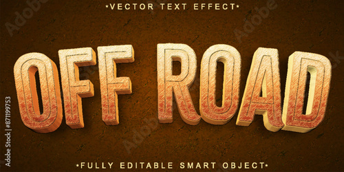 Orange Worn Off Road Vector Fully Editable Smart Object Text Effect