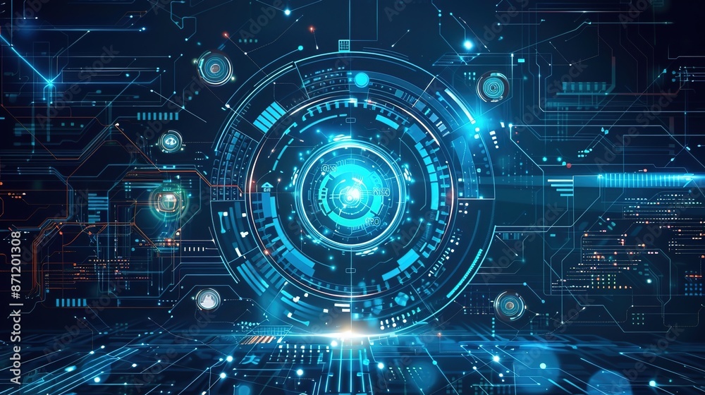 Futuristic Holographic Digital Interface Background for Technology Presentations Futuristic Holographic Digital Interface Background for Technology Presentations