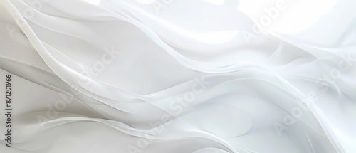 Abstract white background with soft waves and light, wallpaper design, soft lines and curves