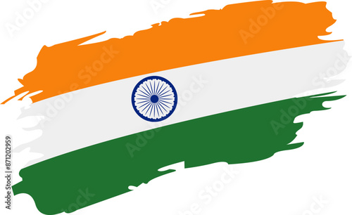 the Indian flag for the independence day of India on the date of 15 of august illustration 