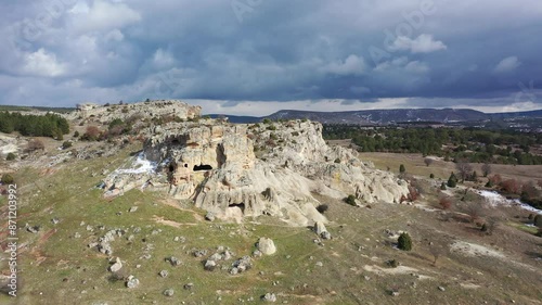 Aerial view of Phrygian valley in Kutahya,TURKEY.4K UHD Aerial Video.