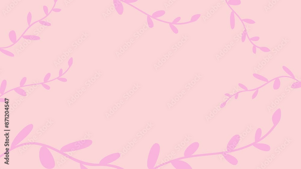 Violet flowers background. Moving banner with colorful branches of plant. Place for text and presentations. Bloom and blossom plants. Natural decoration. Flat animated graphics Violet flowers background. Moving banner with colorful branches of plant. Place for text and presentations. Bloom and blossom plants. Natural decoration. Flat animated graphics