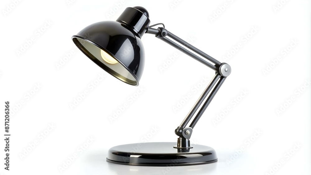 modern black desk lamp isolated on white background modern black desk lamp isolated on white background