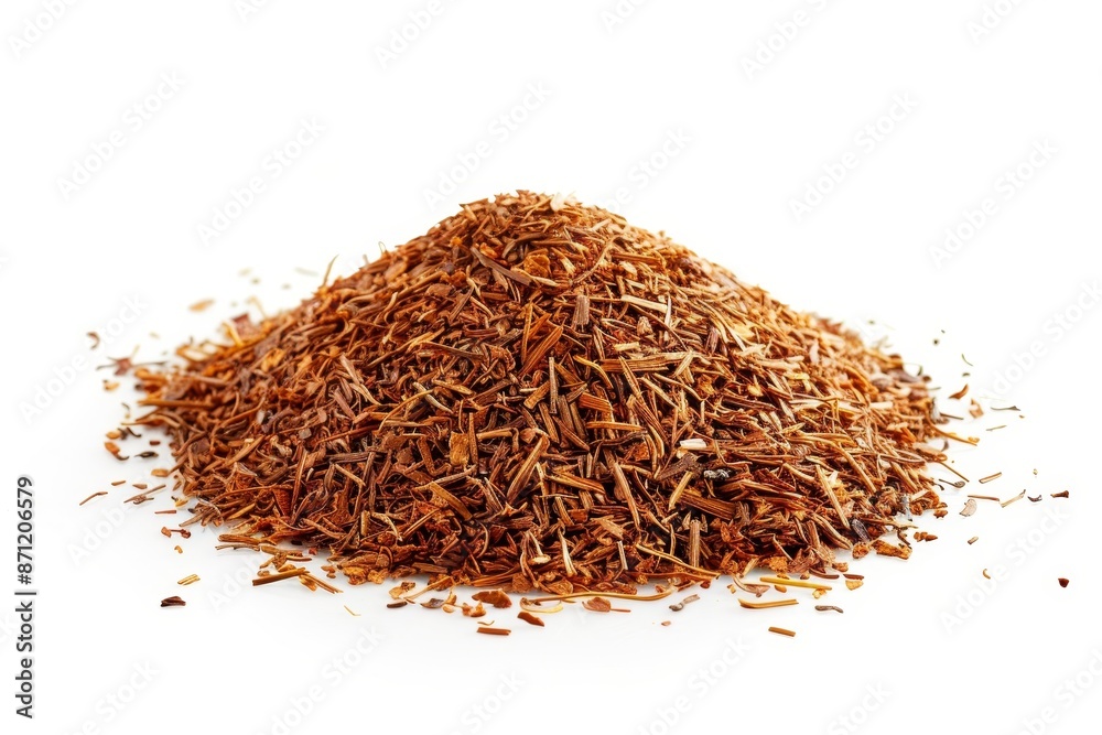 Fototapeta premium Pile of Rooibos tea on white background