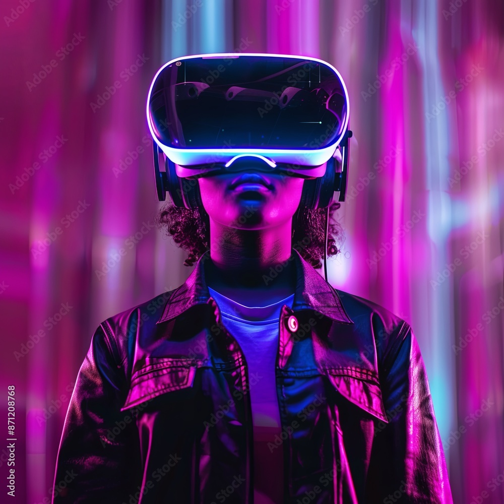an image of a person using VR and AR googles an image of a person using VR and AR googles