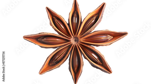 Star anise collection, isolated on white background photo