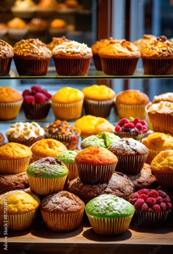 delicious array freshly baked muffins display bakery window, goods, treats, confectionery, pastry, dessert, selection, shop, tray, gourmet, confection, confections, delicious array freshly baked muffins display bakery window, goods, treats, confectionery, pastry, dessert, selection, shop, tray, gourmet, confection, confections,