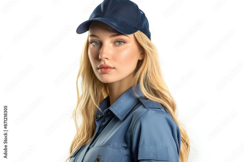 A woman wearing a blue shirt and hat outdoors, possibly on vacation or doing outdoor activities A woman wearing a blue shirt and hat outdoors, possibly on vacation or doing outdoor activities