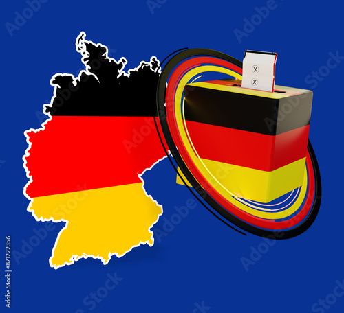ballot box with ballot pape...