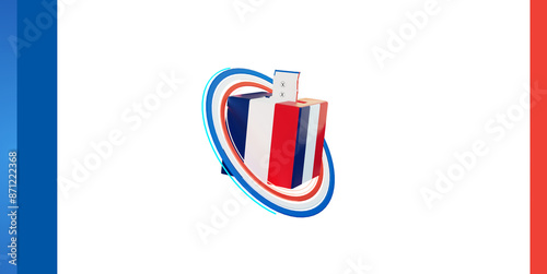 ballot box with ballot pape...