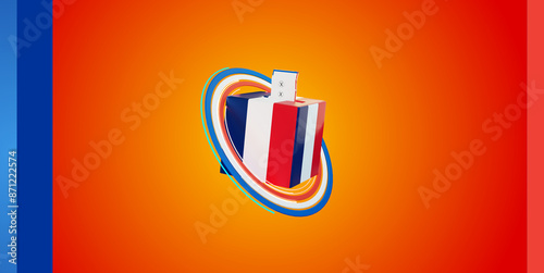 ballot box with ballot pape...