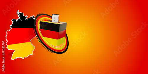 ballot box with ballot pape...