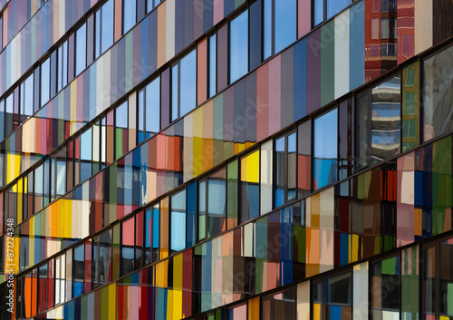 colorful glass wall