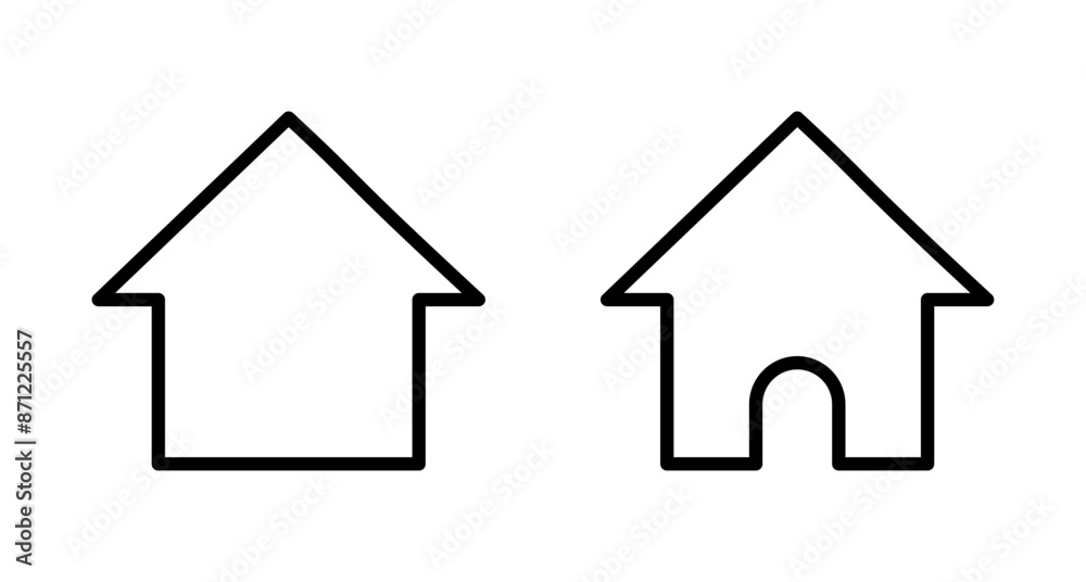 Home icon vector isolated on white background. House vector icon. Address Home icon vector isolated on white background. House vector icon. Address