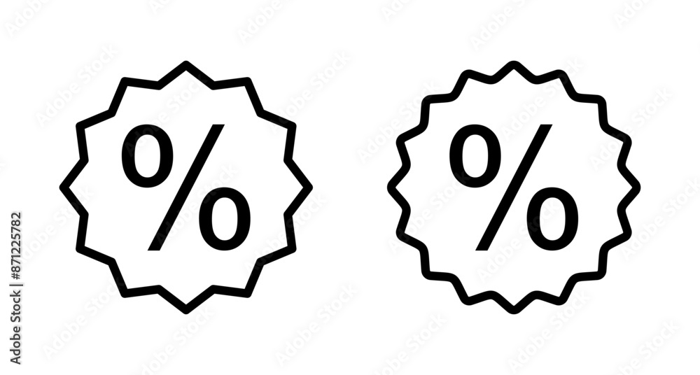 Obraz premium Discount icon vector isolated on white background. Discount tag icon.